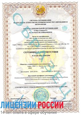 Образец сертификата соответствия Ремонтное Сертификат OHSAS 18001